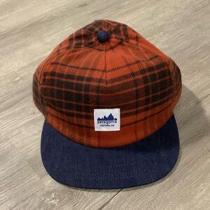 Patagonia plaid range cap cascade burnished red